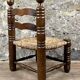 Wood & straw fireplace chair mountain chalet country cottage no dudouyt 60's