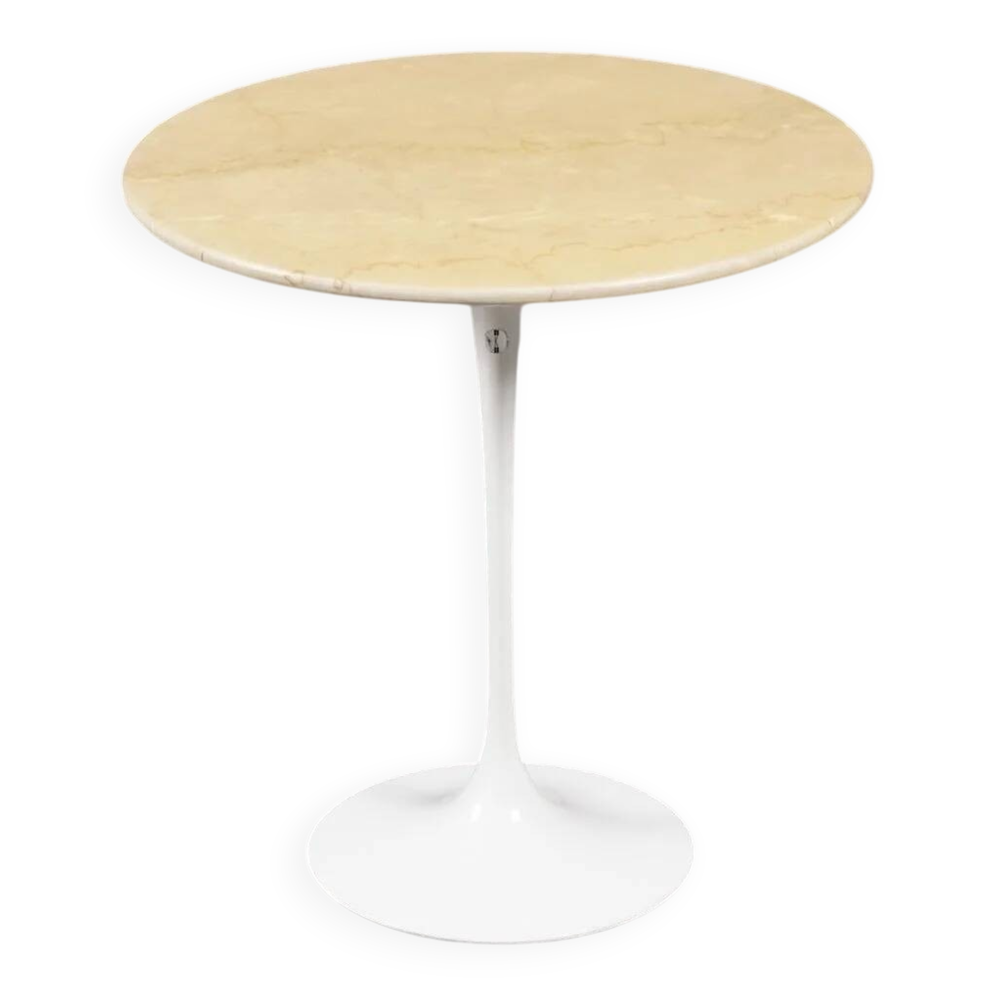 Table d'appoint Tulipe en marbre Botticino par Eero Saarinen pour Knoll Int.