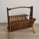 Vintage rattan magazine door