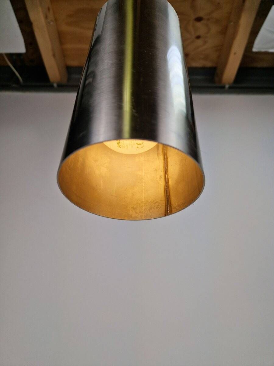 Vintage Cylindrical Pendant Lamps from Raak Holland, 1970s, Set of 4