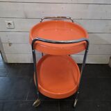 Orange rolling trolley from the 70s