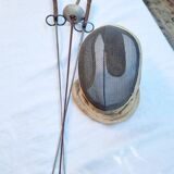 Vintage French Fencing Mask and 3 Swords (Sabre, Sabre or Foil) by L. Carré París