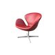 Swan chair by Arne Jacobsen for Fritz Hansen in Indian red leather