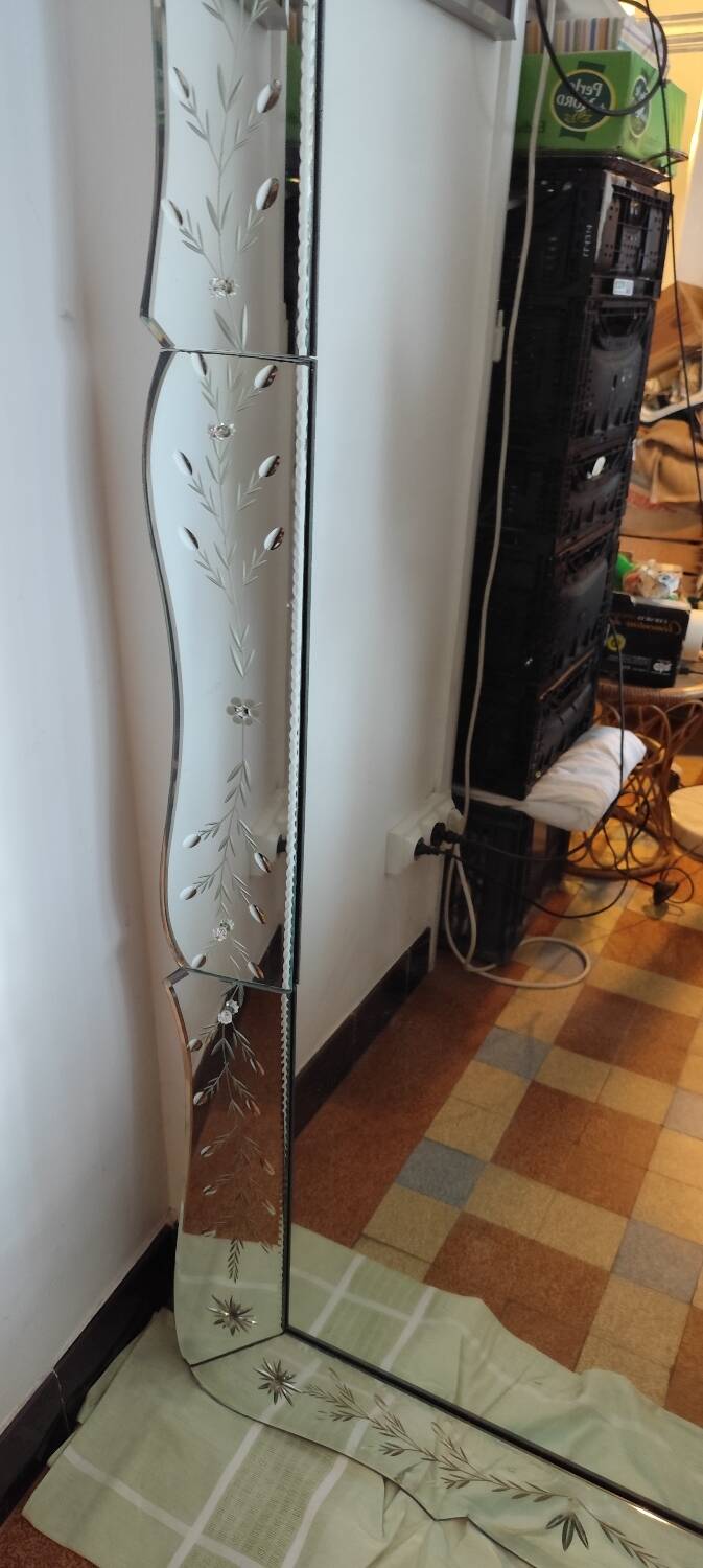 Very large 20th-century Venetian mirror.