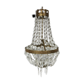 Lustre montgolfière à pampilles