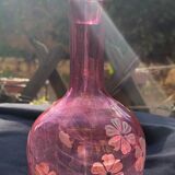 Service à liqueur rose émaillé