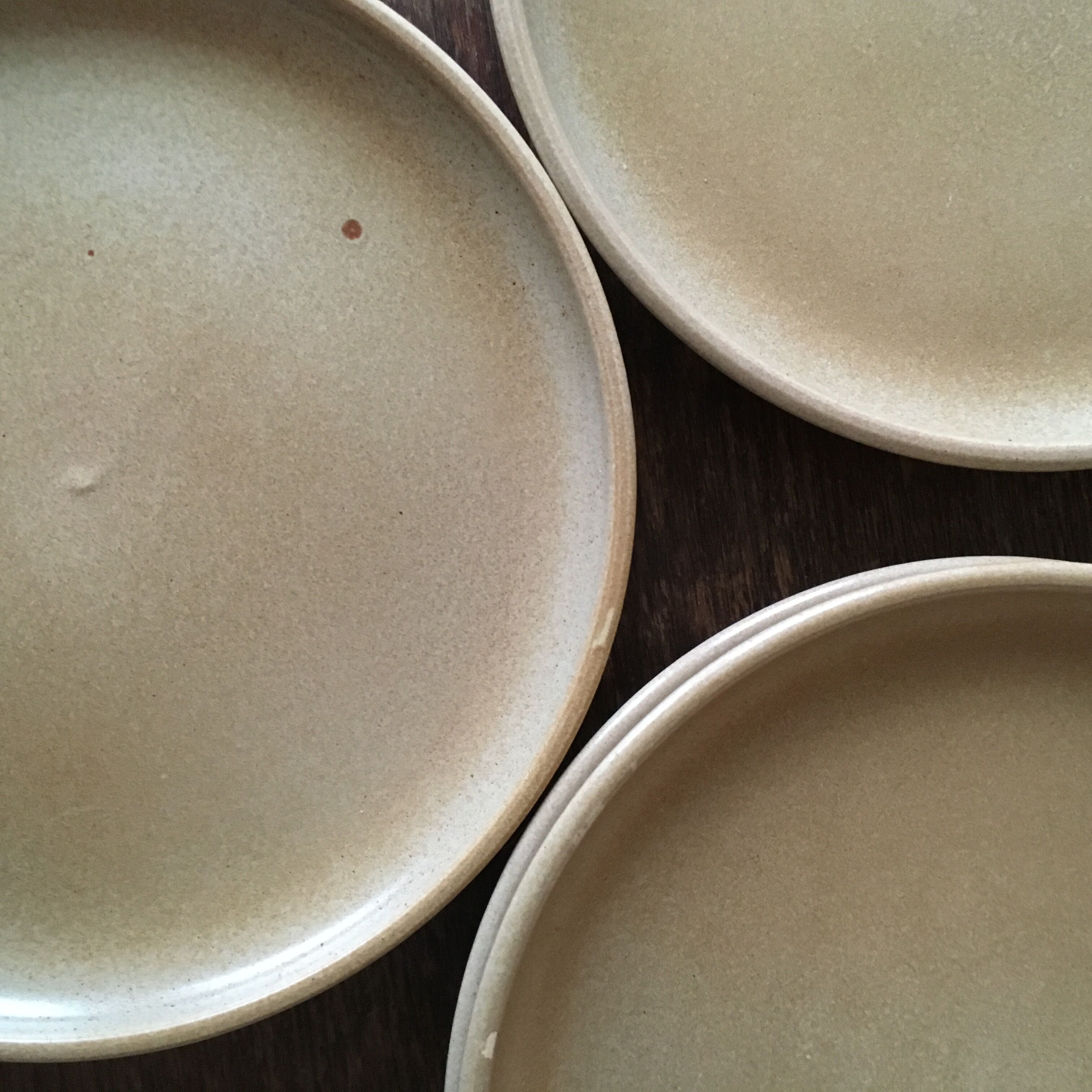 Lot of 8 plates to dessert in sandstone of Niderviller
