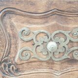 Provencal furniture in finely carved light walnut with wrought ironwork