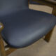 Leather and beech armchair Vintage 1970