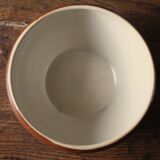 Vintage two-tone glazed stoneware salad bowl Digoin