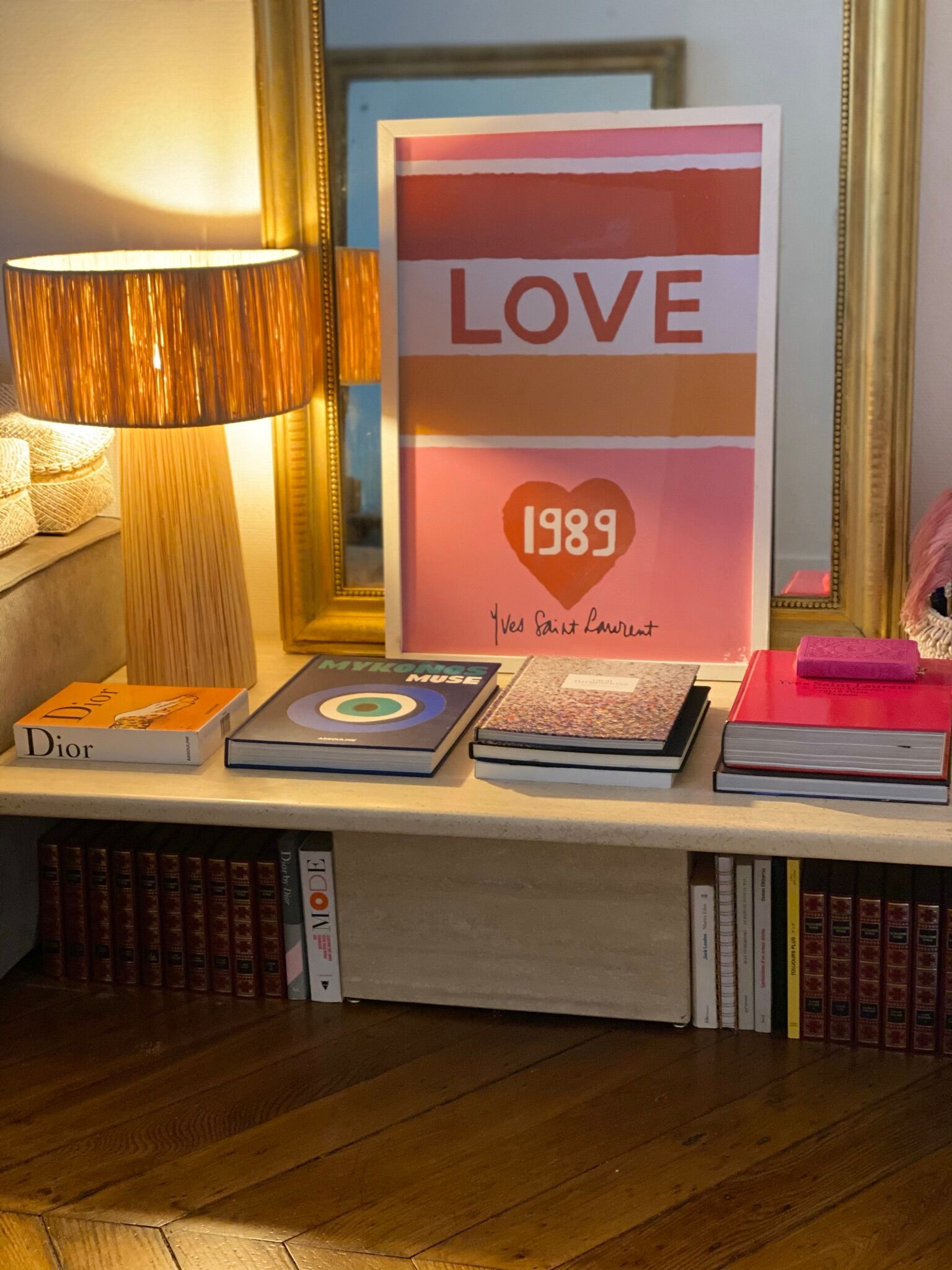 Minimalist raffia bedside table lamp