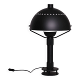 Matte black metal lamp signed by hand by its creator Marc Held