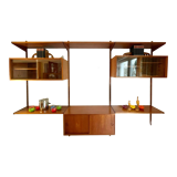 Modular bookcase vintage teak Danish, Designed by Kai Kraistensen for FM Mobler