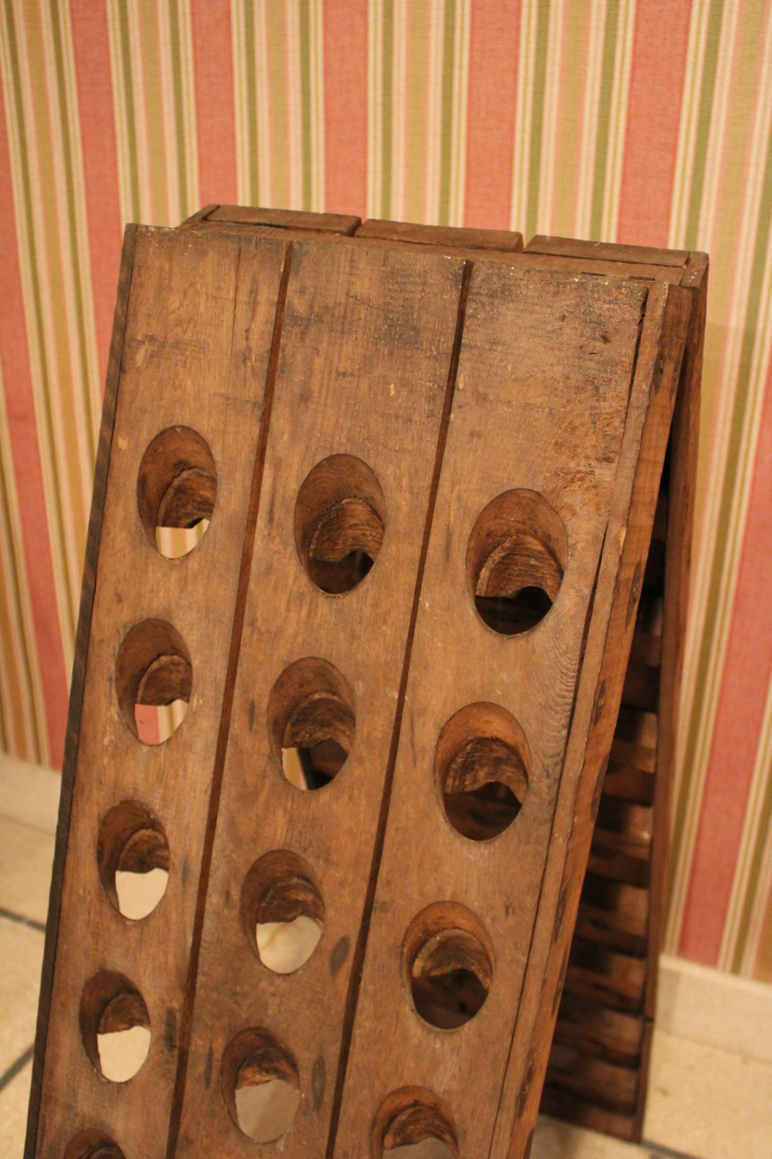 Wood champagne desk, 48 bottles