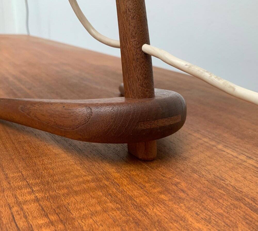 Mid-century Dornstab table lamp in teak by A. Pöll for Kalmar