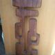 Brutalist Totem Sculpture, solid wood on base