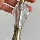Vintage crystal and brass candlestick