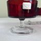 4 coupes en verre rouge