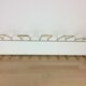 Wall coat rack gold metal and wood 10 hooks