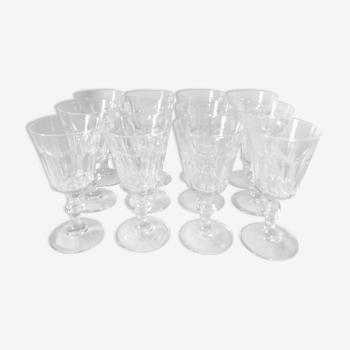 Set de 12 verres à pans coupés