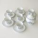 Service à café et sucrier bernardaud limoges - 6 tasses et sous tasses modèle charlotte