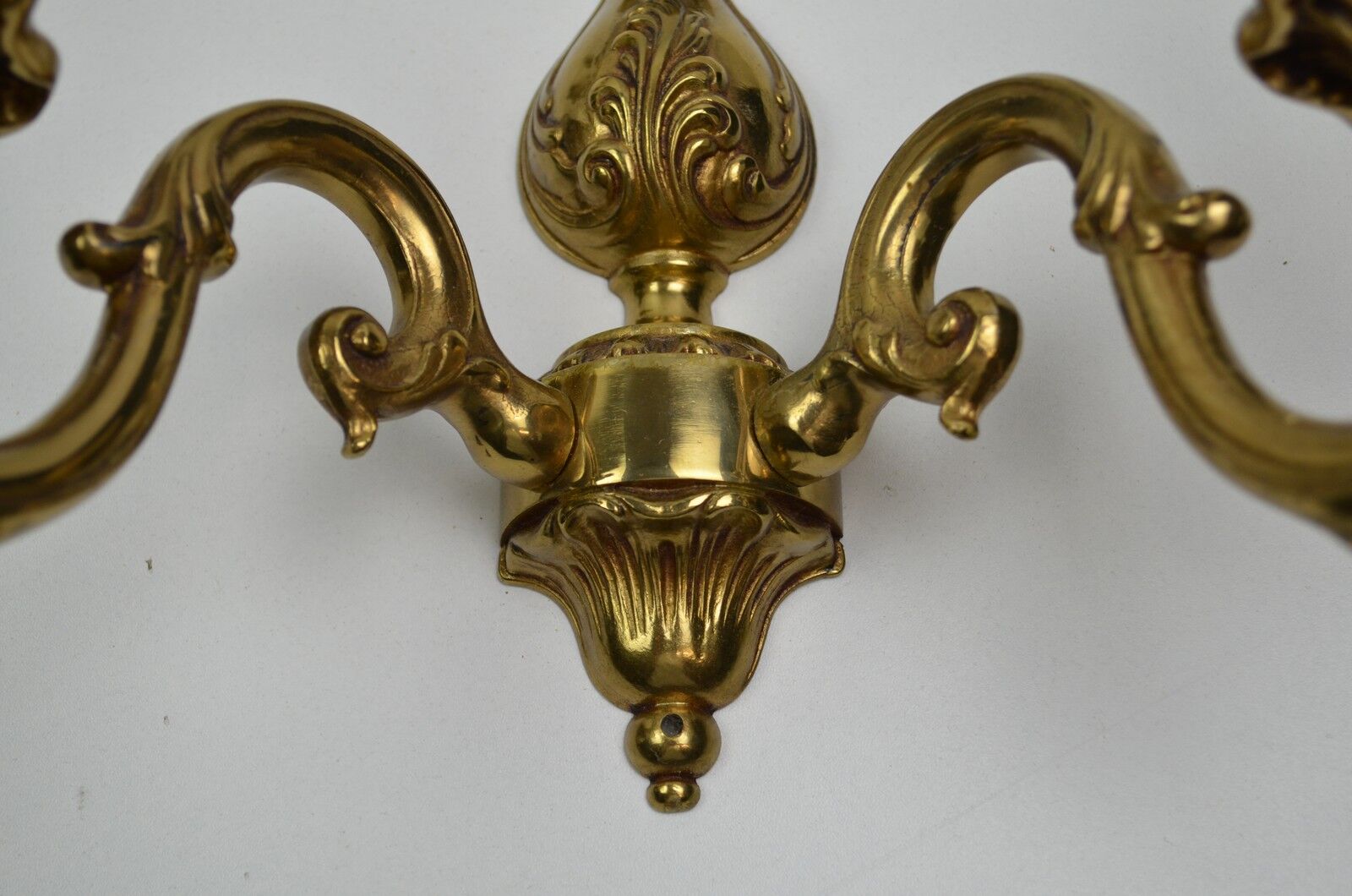 Pair of wall lamps with two lights in Louis XV style bronze