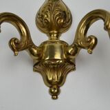 Pair of wall lamps with two lights in Louis XV style bronze