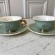 Lunch duo Digoin Sarreguemines Toi & Moi vert sage 50s