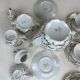Antique coffee service in fine gilded porcelain – for 6 people – Vintage