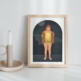 22 carat gold enhanced print, Le Trésor, 15x20 cm, signed limited edition