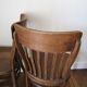 Two chairs solid oak patinated early twentieth century