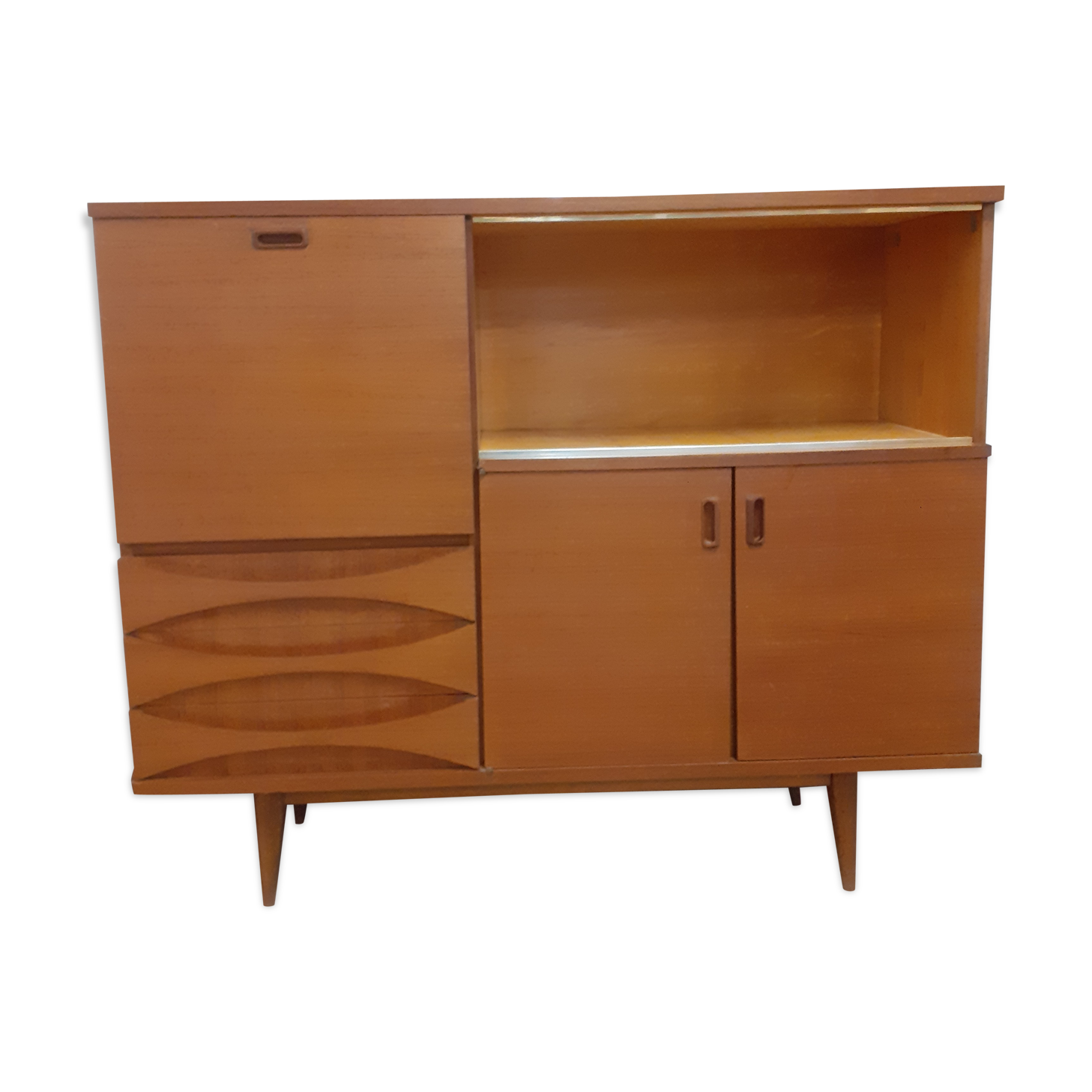 Seventies buffet scandinavian foot compass