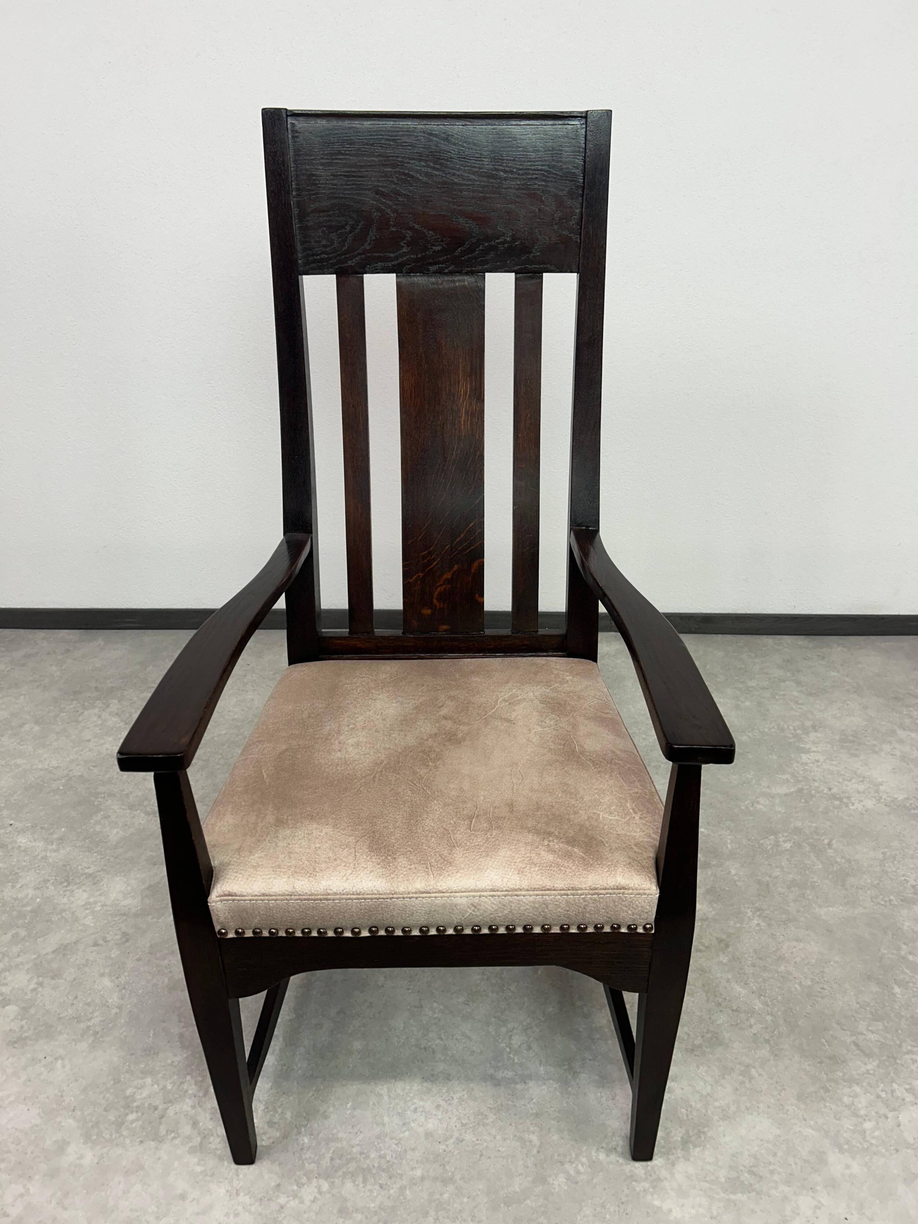 Art Deco office chair in the style of Charles Rennie Mackintosh.