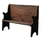 Farm bench in solid wood, Art-Populaire, 19th century