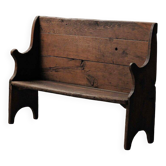 Farm bench in solid wood, Art-Populaire, 19th century