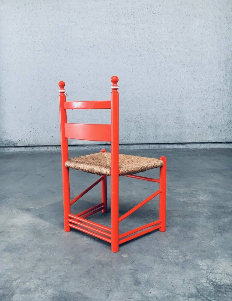 Austrian Folk Art Rush Side Chair, 1970s
