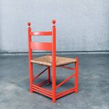 Austrian Folk Art Rush Side Chair, 1970s