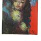 Peinture abstraite vintage sur toile, femme nue, La Pipe