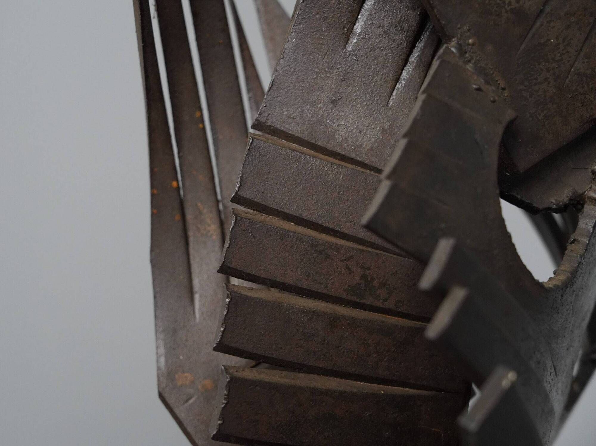 Abstract constructivist iron sculpture, signed CH, Netherlands, 1960s – I