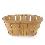Old brocante wooden grape basket