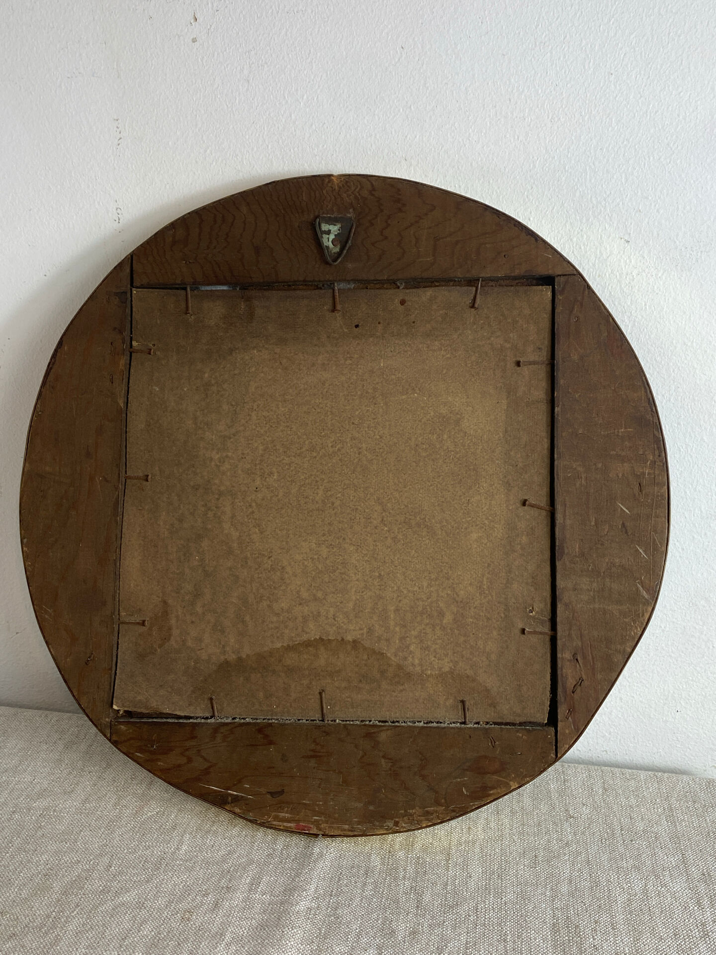 Miroir en bois peint et verre