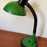 Green Aluminor articulated desk lamp from the 70s