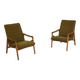 Pair of light green armchairs by Jiri Jiroutek for Interier Praha, 1960