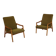 Pair of light green armchairs by Jiri Jiroutek for Interier Praha, 1960