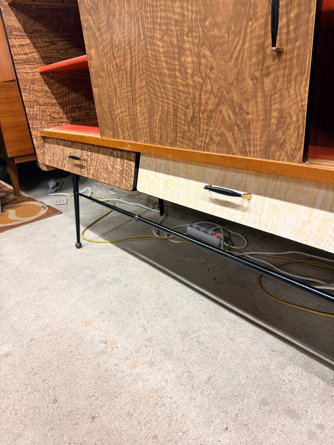 Vintage Formica sideboard from the 1960s/70s, Scandinavian Midcentury modern