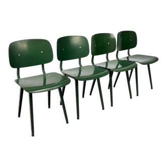 Set of 4 Vintage Revolt Chairs by Friso Kramer for Ahrend de Cirkel, Netherlands, 1960s