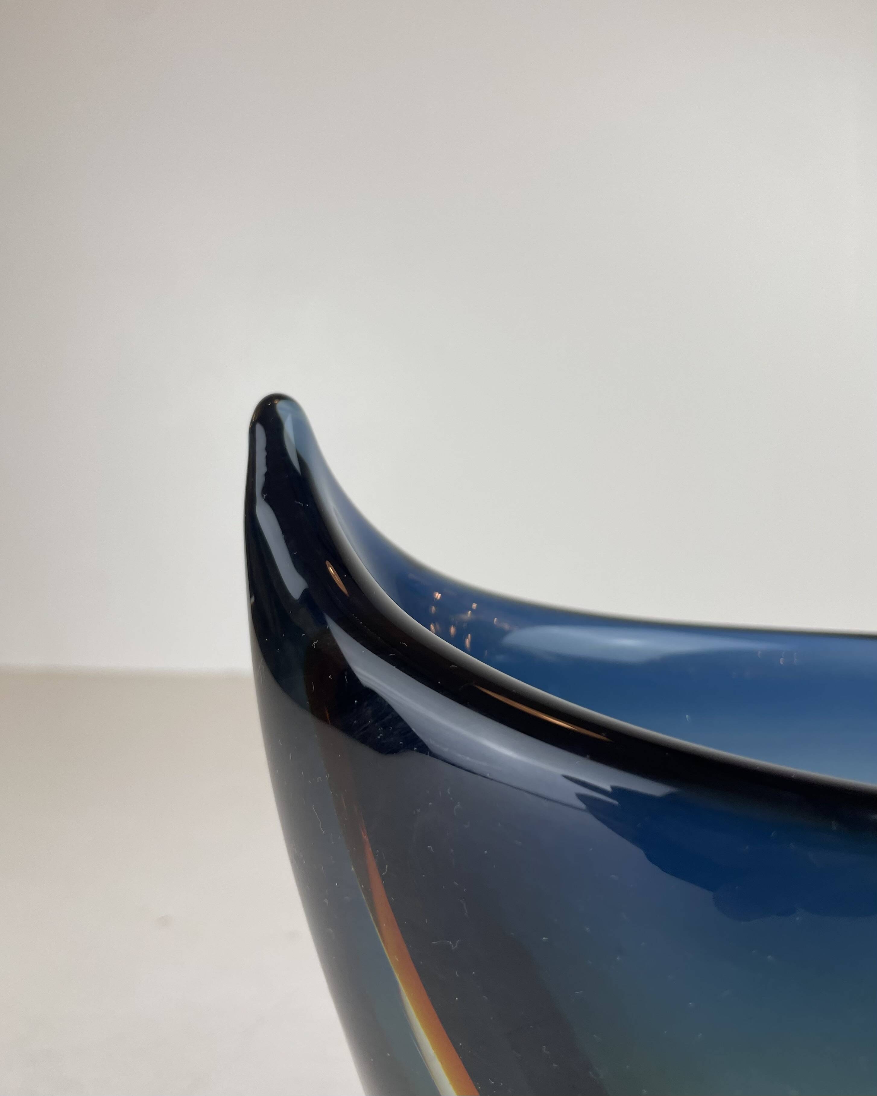 Sommerso Murano Glass Vase, att. to Flavio Poli for Seguso Vetri d’Arte, It