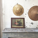 Painting flowers old oil