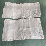 Embroidered tea tablecloth and towels