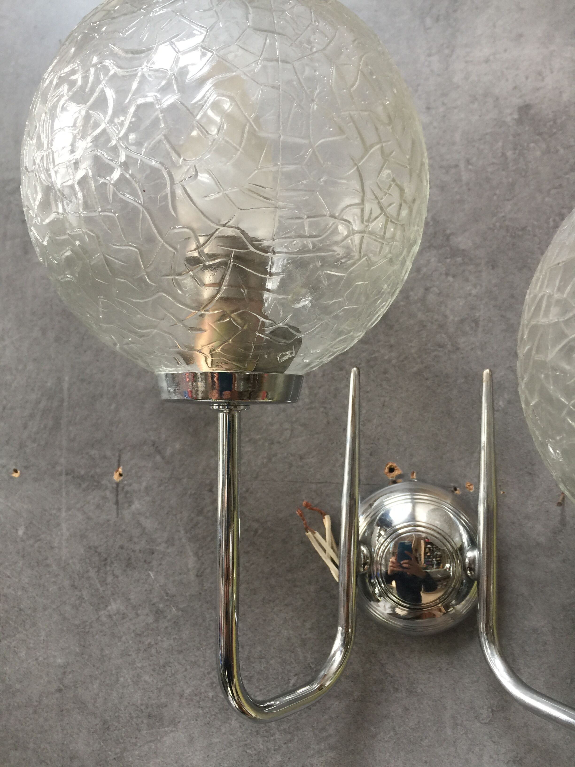 Vintage globe sconce